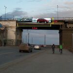 фото Бриджмауэр формата 15х2м Набережная Северной Двины у жд моста (Архангельск)